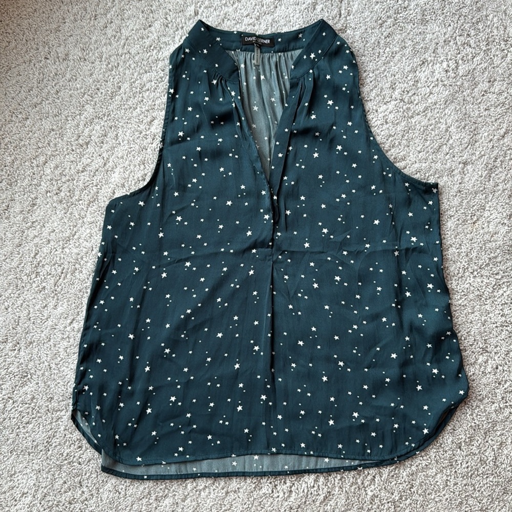 David Lerner sleeveless blouse Size XL - Picture 2 of 5